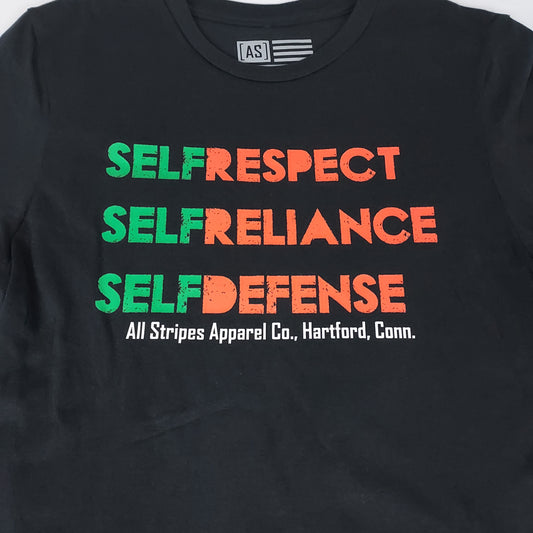 Self Defense T-Shirt in Red, Black & Green