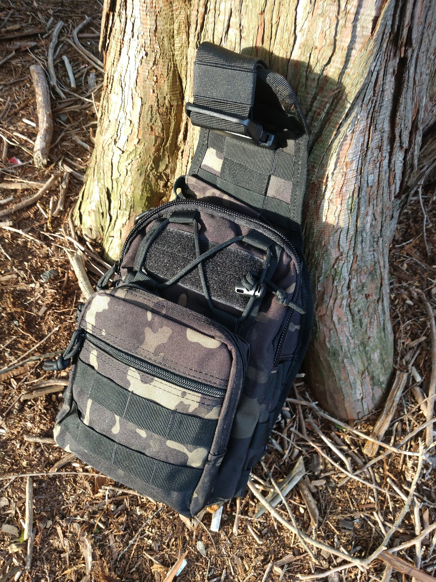 Blackout Camo Molle Sling Bag