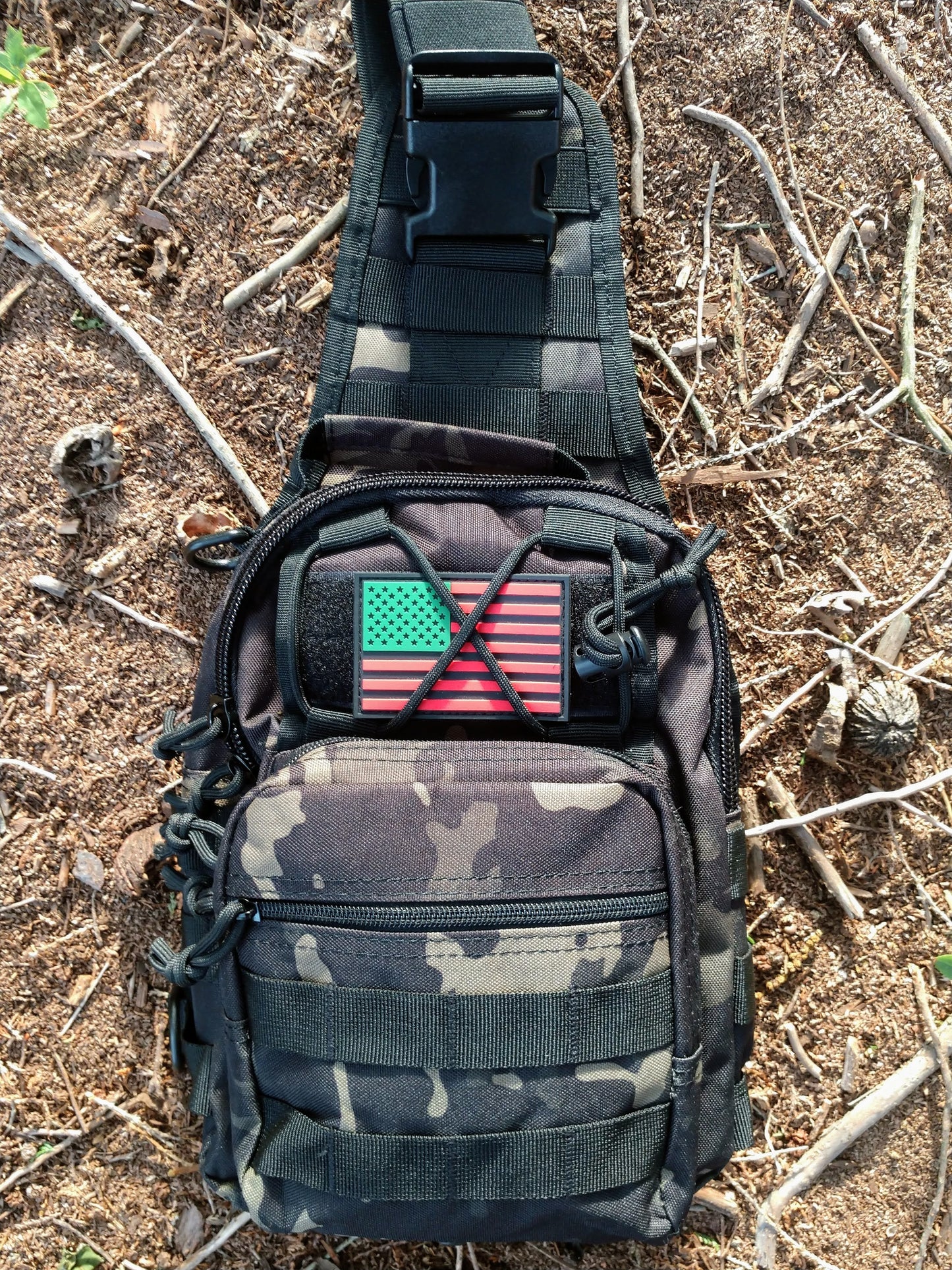 Blackout Camo Molle Sling Bag