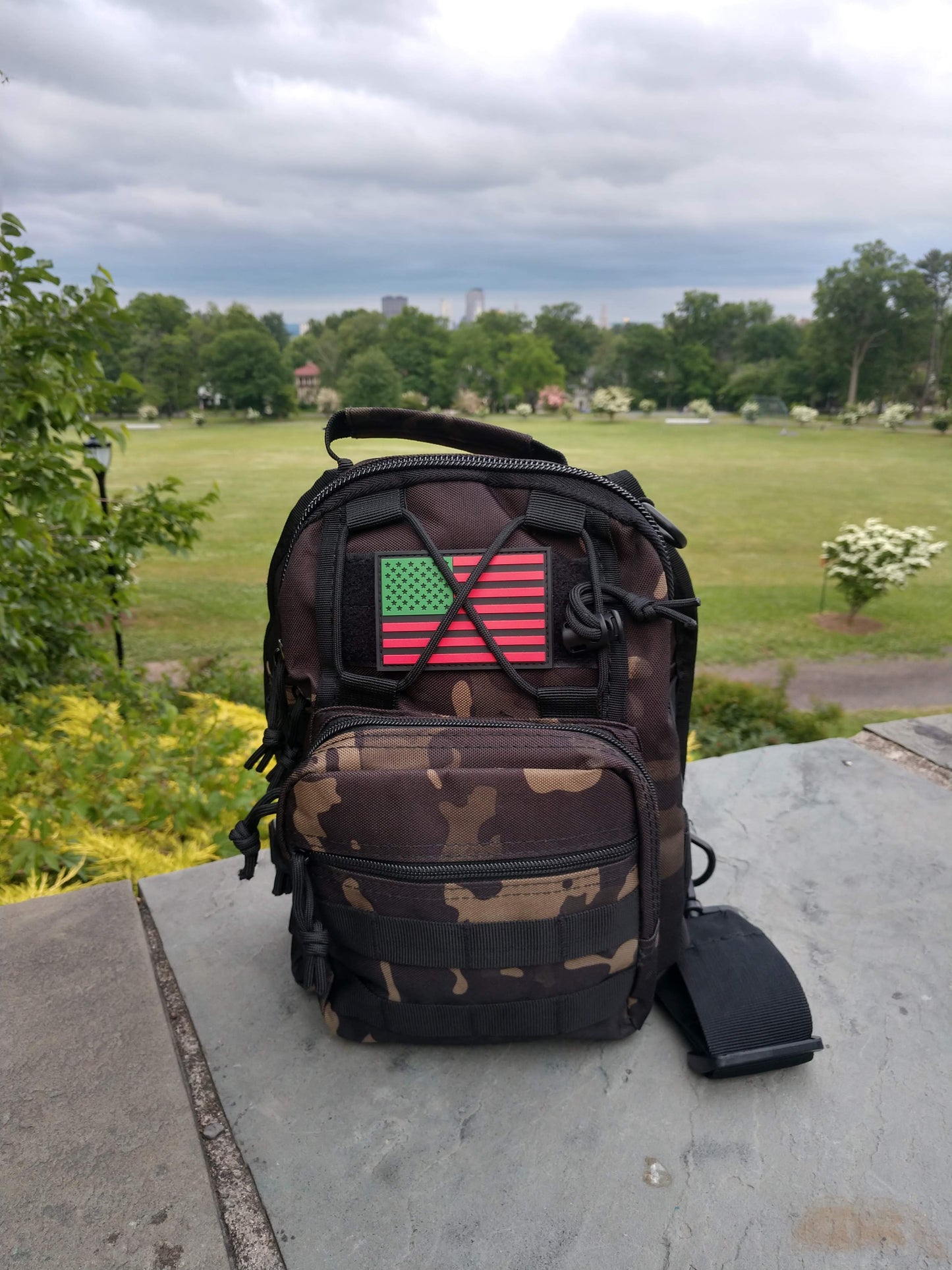 Blackout Camo Molle Sling Bag