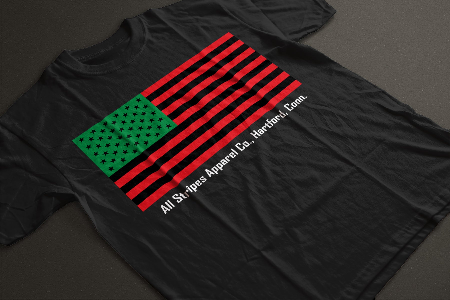 African American Flag T-Shirt – All Stripes Apparel