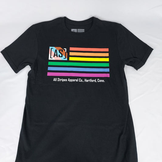 All Stripes Apparel Co. Progress Logo Flag T-Shirt