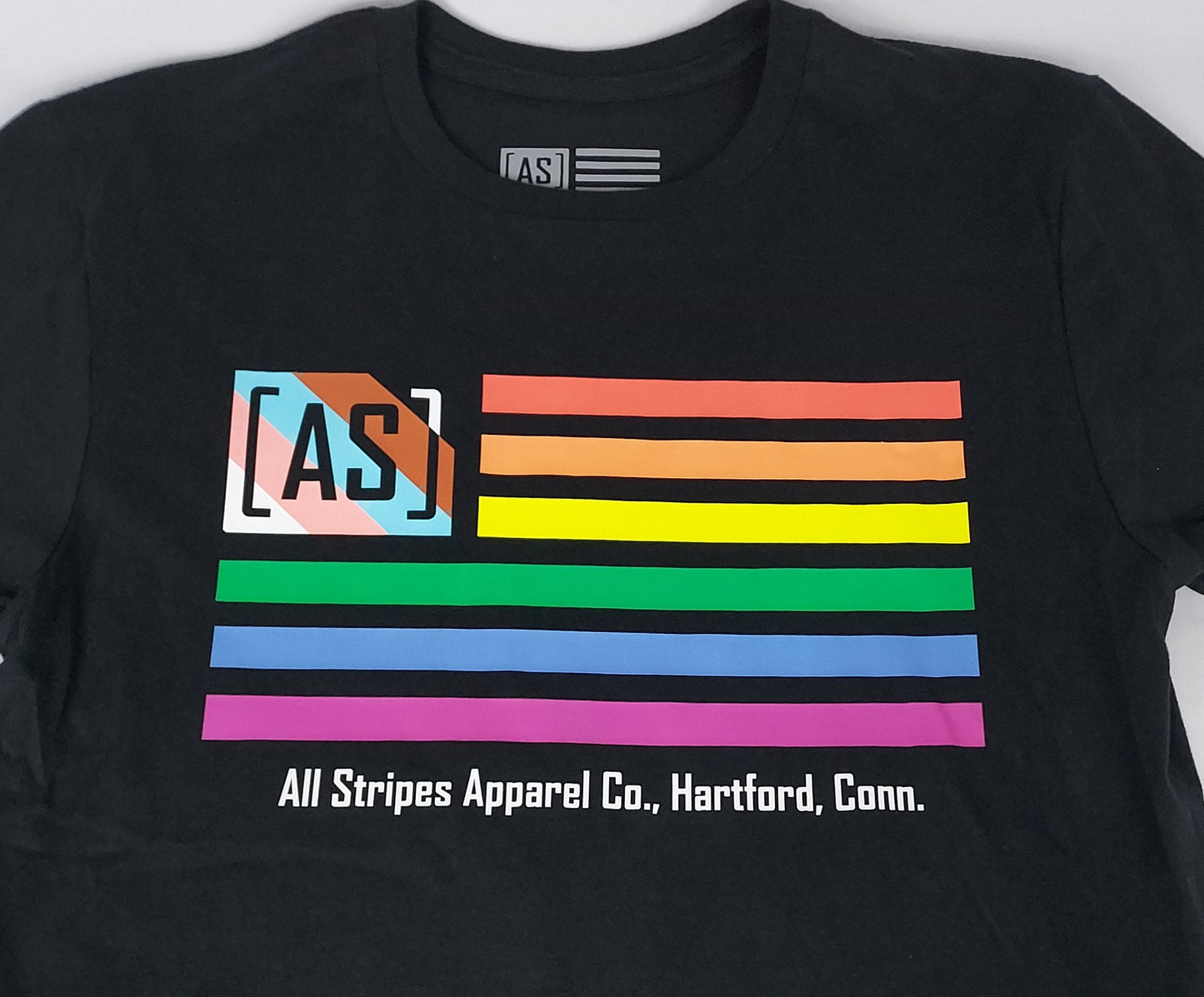 All Stripes Apparel Co. Progress Logo Flag T-Shirt