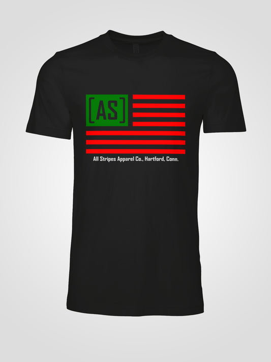 All Stripes Apparel Co. Red, Black and Green