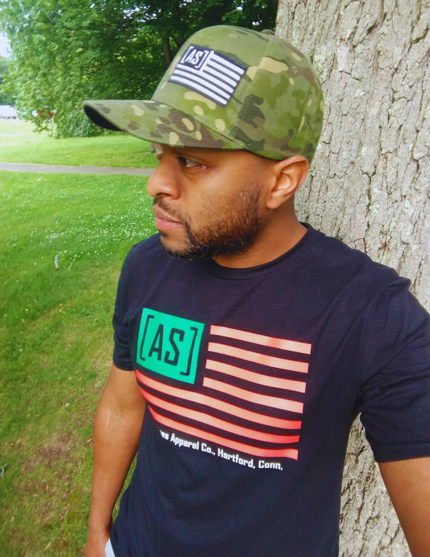 All Stripes Apparel Co. Red, Black and Green